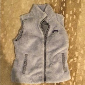 Gray fuzzy Patagonia vest